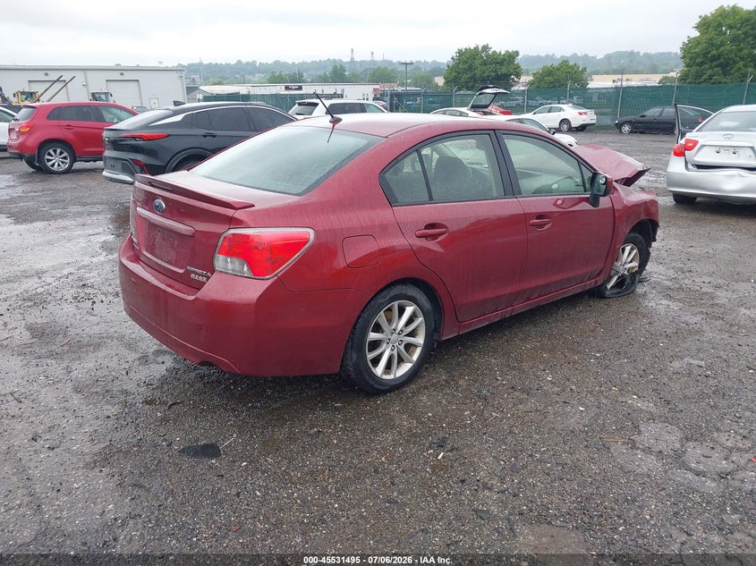 2013 Subaru Impreza VIN JF1GJAC62DH004341 IAAI salvage auction — FRONT END, Salvage (Pennsylvania), sold $100 on 2026-07-24 (photo 4)