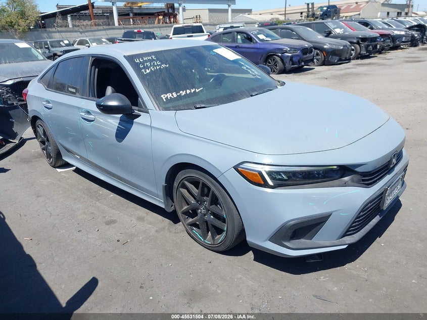 2022 Honda Civic VIN 2HGFE2F56NH536966 IAAI salvage auction — REAR END, Salvage Certificate (California), sold $9,100 on 2026-08-01 (photo 1)