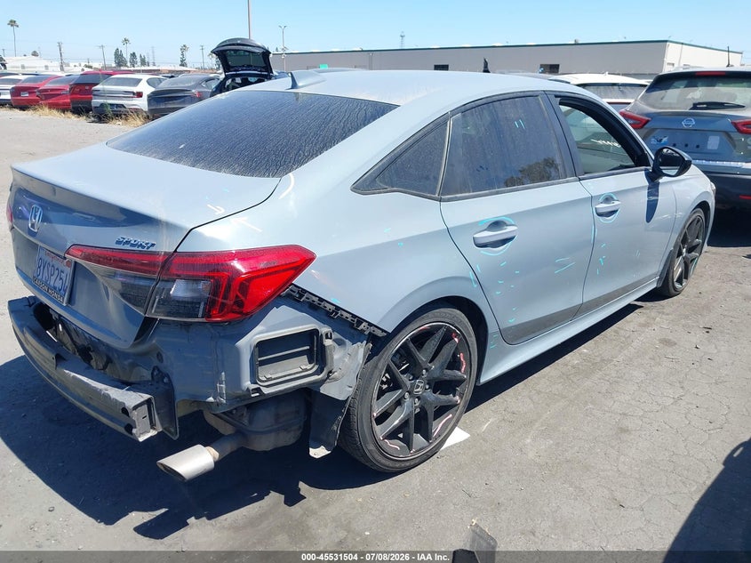 2022 Honda Civic VIN 2HGFE2F56NH536966 IAAI salvage auction — REAR END, Salvage Certificate (California), sold $9,100 on 2026-08-01 (photo 4)
