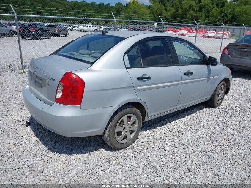 2008 Hyundai Accent VIN KMHCN46C68U235445 IAAI salvage auction — NORMAL WEAR, Clear (Alabama), sold $25 on 2026-07-23 (photo 4)