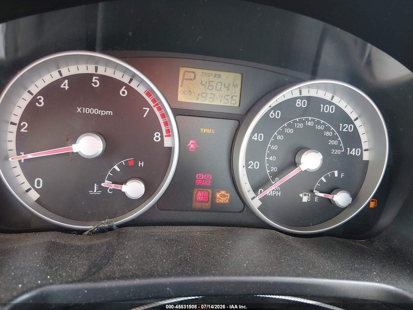 2008 Hyundai Accent VIN KMHCN46C68U235445 IAAI salvage auction — NORMAL WEAR, Clear (Alabama), sold $25 on 2026-07-23 (photo 7)