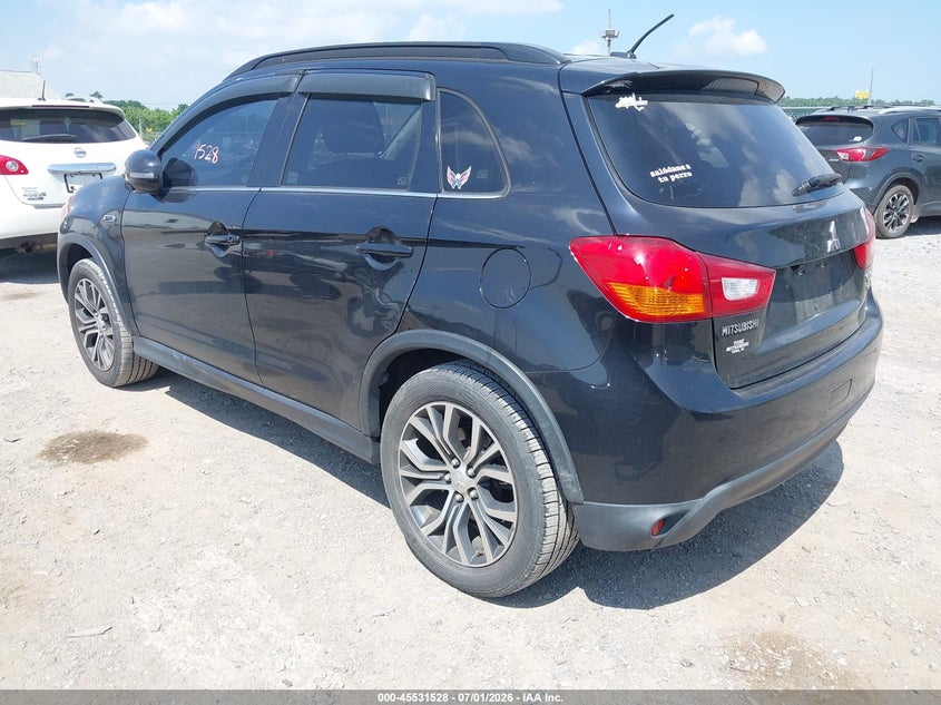 2016 Mitsubishi Outlander VIN JA4AR4AW7GZ027832 IAAI salvage auction — NORMAL WEAR, Clear (Pennsylvania), sold $25 on 2026-07-08 (photo 3)