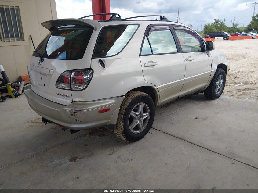 2000 Lexus Rx 300 VIN JT6GF10U4Y0065037 IAAI salvage auction — FRONT END, Rebuildable (Florida), sold $325 on 2026-07-14 (photo 4)