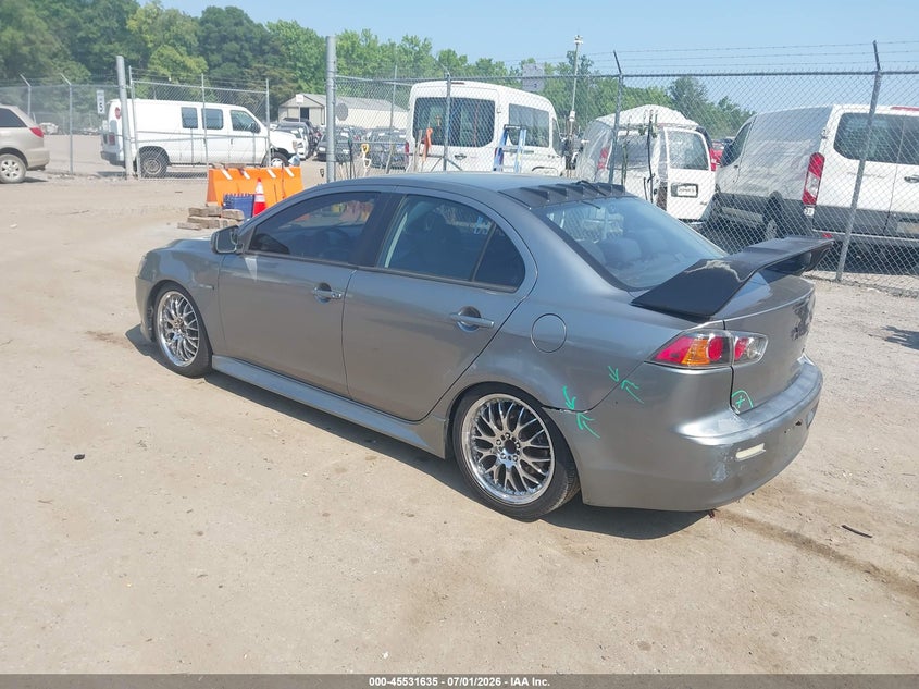 2012 Mitsubishi Lancer VIN JA32U8FW1CU005677 IAAI salvage auction — RIGHT REAR, Salvage - Greater Than 75% (Maryland), sold $500 on 2026-07-28 (photo 3)