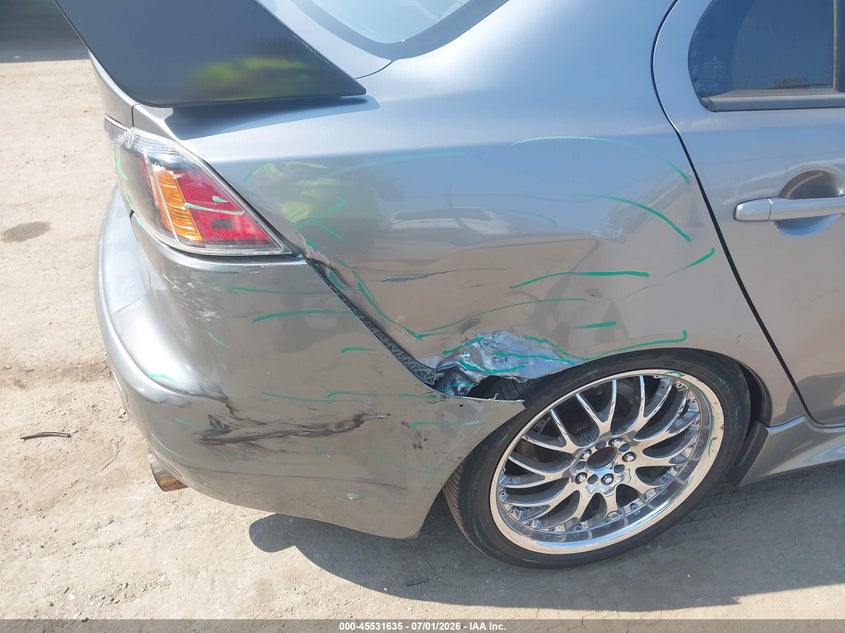 2012 Mitsubishi Lancer VIN JA32U8FW1CU005677 IAAI salvage auction — RIGHT REAR, Salvage - Greater Than 75% (Maryland), sold $500 on 2026-07-28 (photo 6)