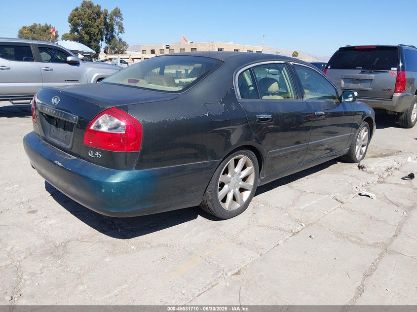 2002 Infiniti Q45 VIN JNKBF01A72M007066 IAAI salvage auction — NORMAL WEAR, Clear - Dealer Only (California), sold $375 on 2026-07-29 (photo 4)