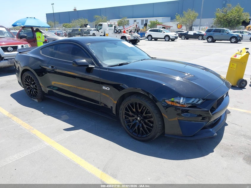 2018 Ford Mustang VIN 1FA6P8CF8J5130042 IAAI salvage auction — REAR END, Salvage Title, sold $8,400 on 2026-07-29 (photo 1)