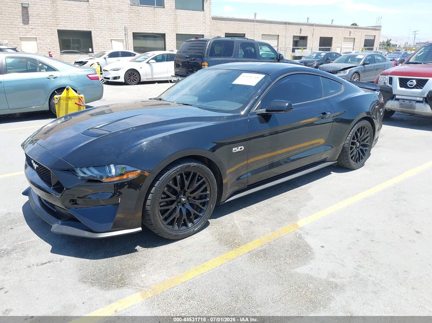 2018 Ford Mustang VIN 1FA6P8CF8J5130042 IAAI salvage auction — REAR END, Salvage Title, sold $8,400 on 2026-07-29 (photo 2)