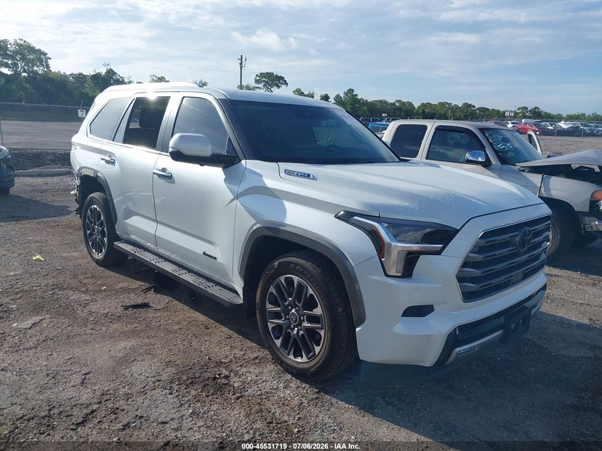 2024 Toyota Sequoia VIN 7SVAAABA0RX032213 IAAI salvage auction — REAR END, Rebuildable (Florida), sold $34,475 on 2026-08-13 (photo 1)