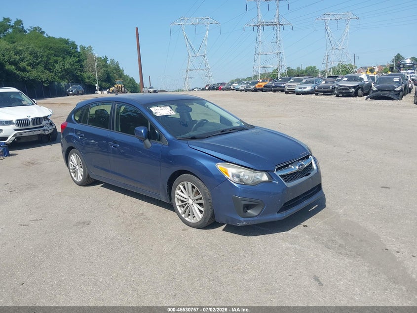 2013 Subaru Impreza VIN JF1GPAD67DH838778 IAAI salvage auction — FRONT END, Salvage (Pennsylvania), sold $700 on 2026-07-17 (photo 1)
