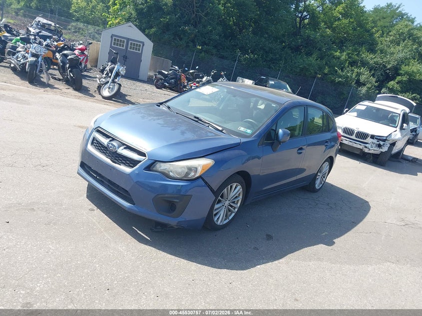 2013 Subaru Impreza VIN JF1GPAD67DH838778 IAAI salvage auction — FRONT END, Salvage (Pennsylvania), sold $700 on 2026-07-17 (photo 2)