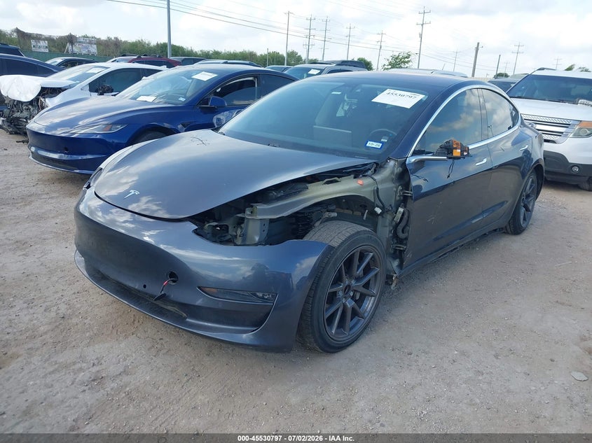 2018 Tesla Model 3 VIN 5YJ3E1EA6JF034629 IAAI salvage auction — FRONT END, Original (Texas), sold $4,050 on 2026-07-29 (photo 2)