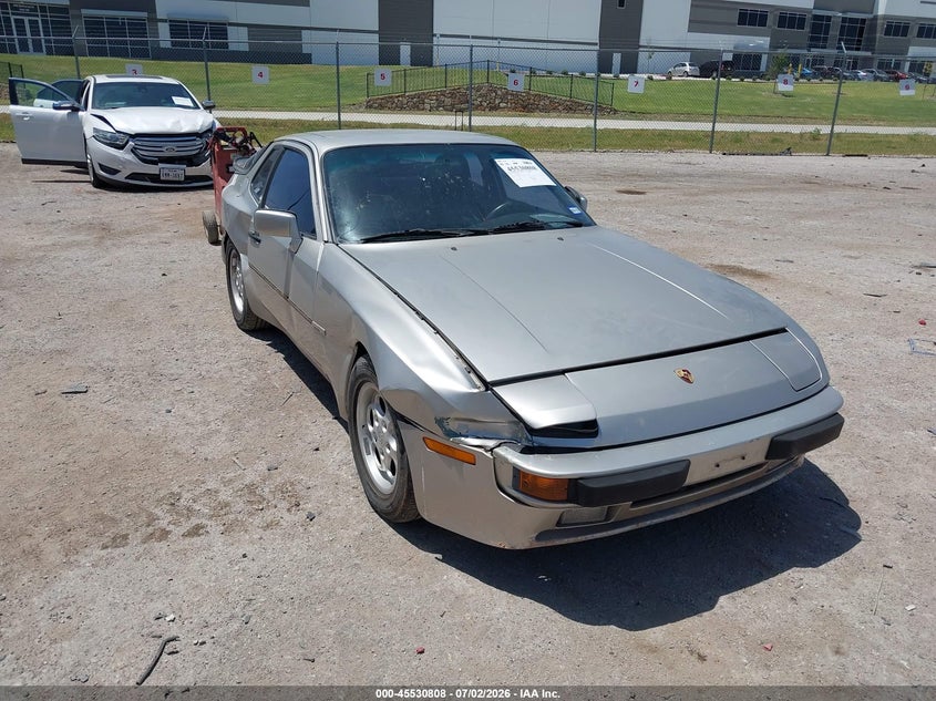 1986 Porsche 944 VIN WP0AA0942GN451869 IAAI salvage auction — LEFT & RIGHT, Salvage (Texas), sold $1,650 on 2026-08-18 (photo 1)