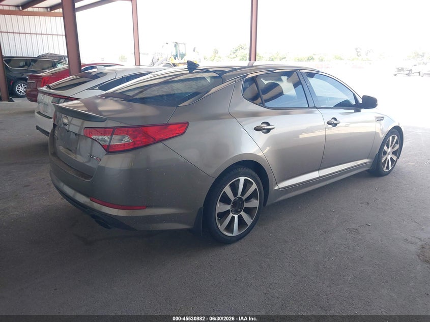 2013 Kia Optima VIN 5XXGR4A61DG104659 IAAI salvage auction — NORMAL WEAR, Clear (Florida), sold $700 on 2026-07-15 (photo 4)