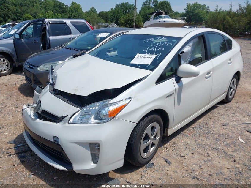 2013 Toyota Prius VIN JTDKN3DU1D5540572 IAAI salvage auction — FRONT END, Salvage (North Carolina), sold $925 on 2026-07-23 (photo 2)