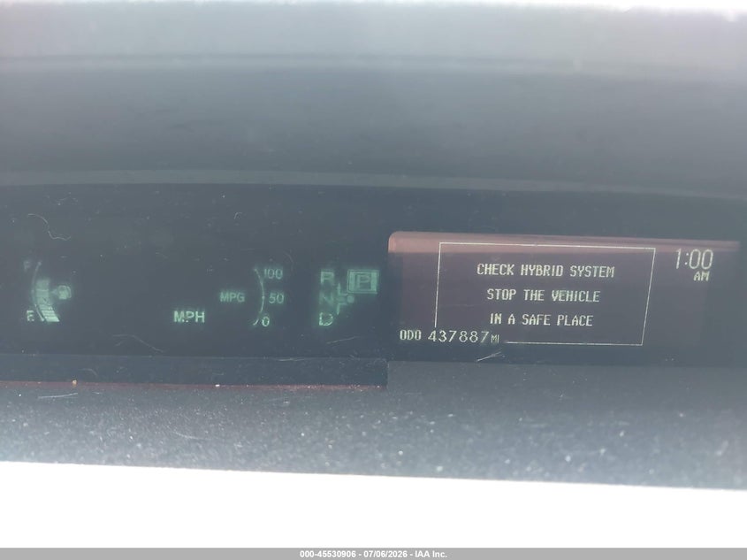 2013 Toyota Prius VIN JTDKN3DU1D5540572 IAAI salvage auction — FRONT END, Salvage (North Carolina), sold $925 on 2026-07-23 (photo 7)