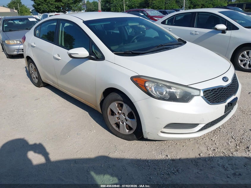 2016 Kia Forte VIN KNAFX4A61G5498025 IAAI salvage auction — NORMAL WEAR, Clear (Indiana), sold $725 on 2026-07-14 (photo 1)