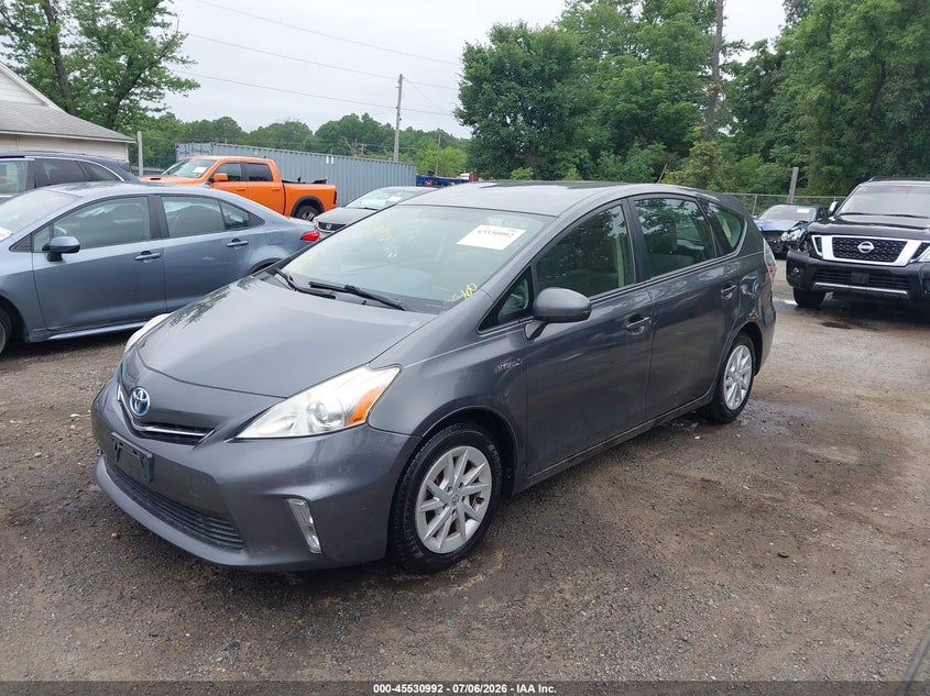 2012 Toyota Prius v VIN JTDZN3EU9C3064143 IAAI salvage auction — RIGHT FRONT, Salvage - Greater Than 75% (Maryland), sold $1,675 on 2026-07-22 (photo 2)