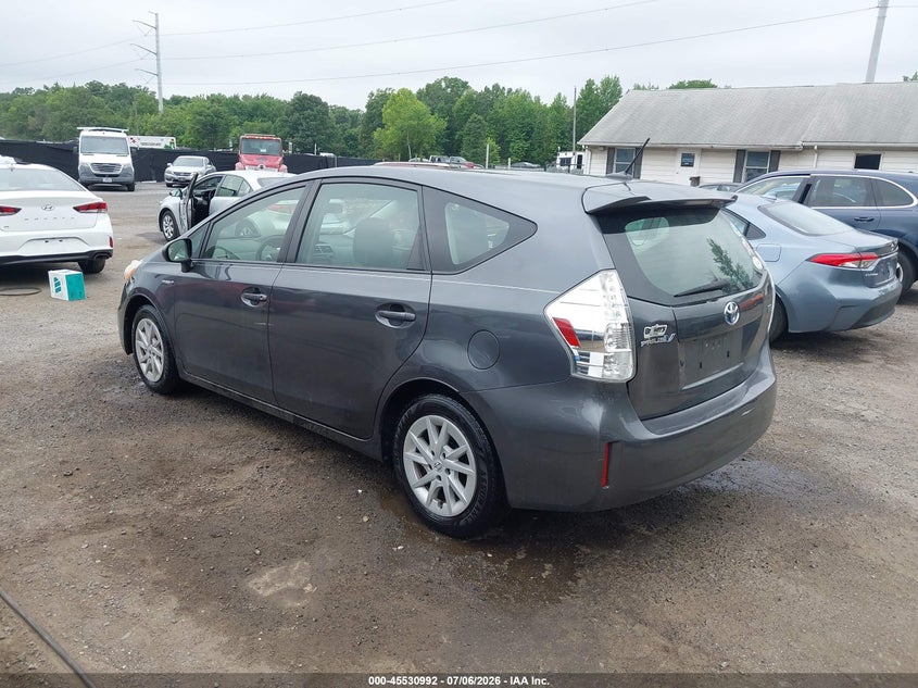 2012 Toyota Prius v VIN JTDZN3EU9C3064143 IAAI salvage auction — RIGHT FRONT, Salvage - Greater Than 75% (Maryland), sold $1,675 on 2026-07-22 (photo 3)