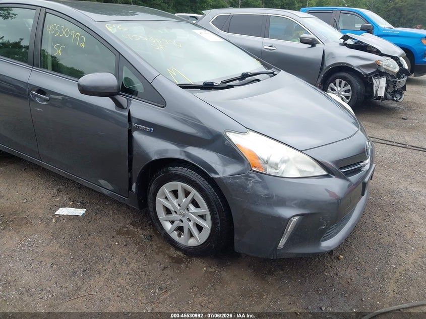 2012 Toyota Prius v VIN JTDZN3EU9C3064143 IAAI salvage auction — RIGHT FRONT, Salvage - Greater Than 75% (Maryland), sold $1,675 on 2026-07-22 (photo 6)