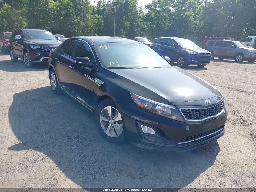 2014 Kia Optima hybrid VIN KNAGM4AD2E5065239 IAAI salvage auction — NORMAL WEAR, Clear (Maryland), sold $350 on 2026-07-22 (photo 1)