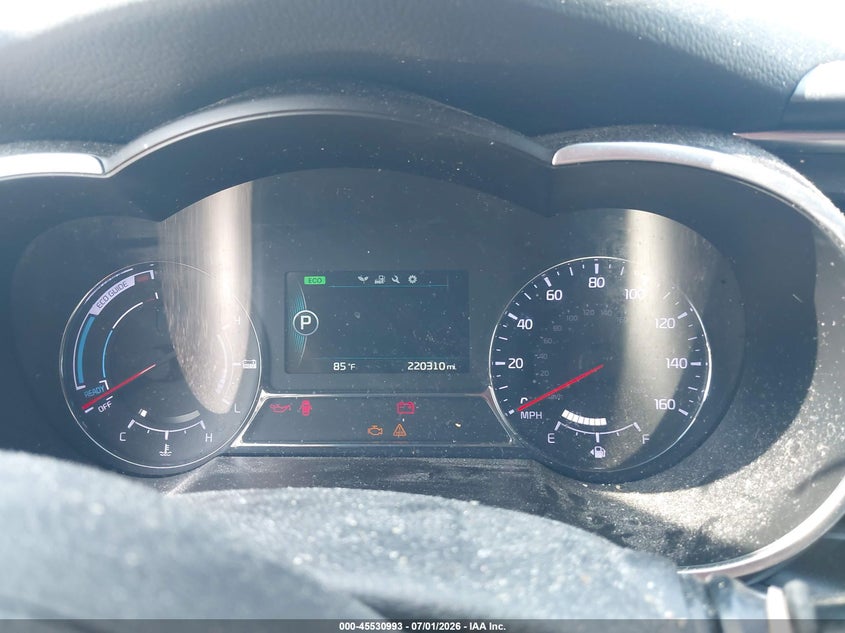 2014 Kia Optima hybrid VIN KNAGM4AD2E5065239 IAAI salvage auction — NORMAL WEAR, Clear (Maryland), sold $350 on 2026-07-22 (photo 7)