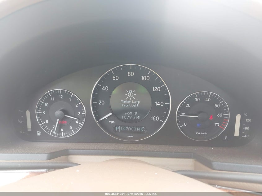 2009 Mercedes-benz E-class VIN WDBUF87X59B365968 IAAI salvage auction — NORMAL WEAR, Repossession Paperwork (Georgia), sold $875 on 2026-08-06 (photo 7)