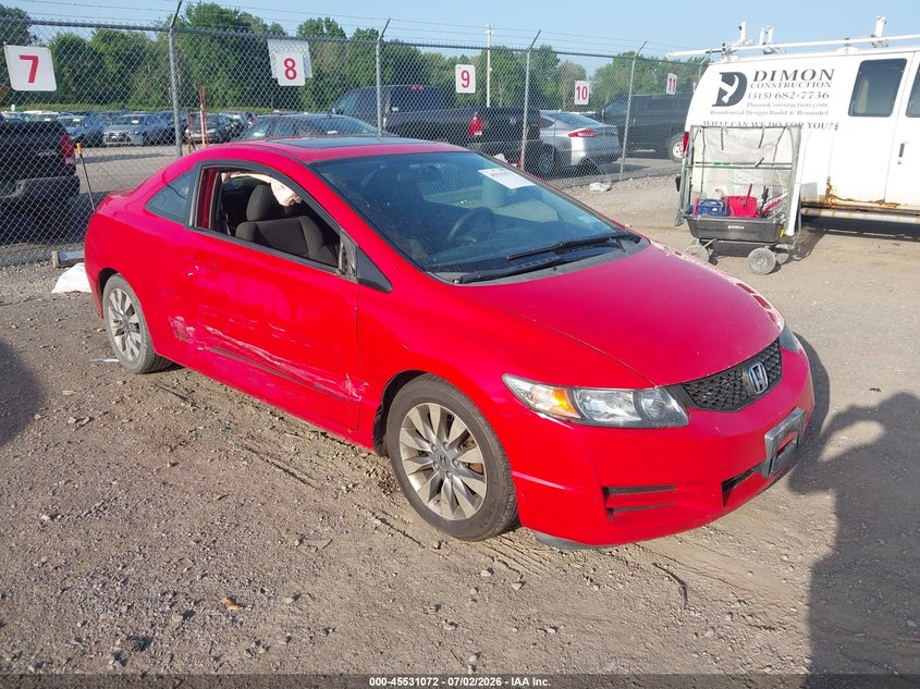 2009 Honda Civic VIN 2HGFG12859H535446 IAAI salvage auction — RIGHT SIDE, Mv-907A (New York), sold $700 on 2026-08-01 (photo 1)