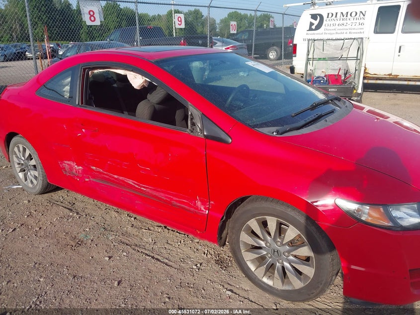 2009 Honda Civic VIN 2HGFG12859H535446 IAAI salvage auction — RIGHT SIDE, Mv-907A (New York), sold $700 on 2026-08-01 (photo 6)