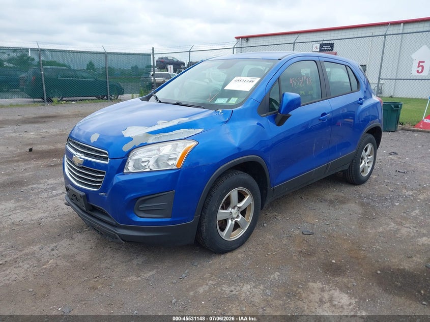 2016 Chevrolet Trax VIN KL7CJNSB4GB537312 IAAI salvage auction — FRONT & REAR, Mv-907A (New York), sold $475 on 2026-07-14 (photo 2)