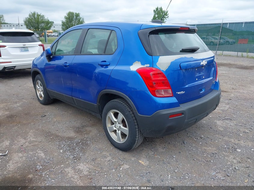 2016 Chevrolet Trax VIN KL7CJNSB4GB537312 IAAI salvage auction — FRONT & REAR, Mv-907A (New York), sold $475 on 2026-07-14 (photo 3)