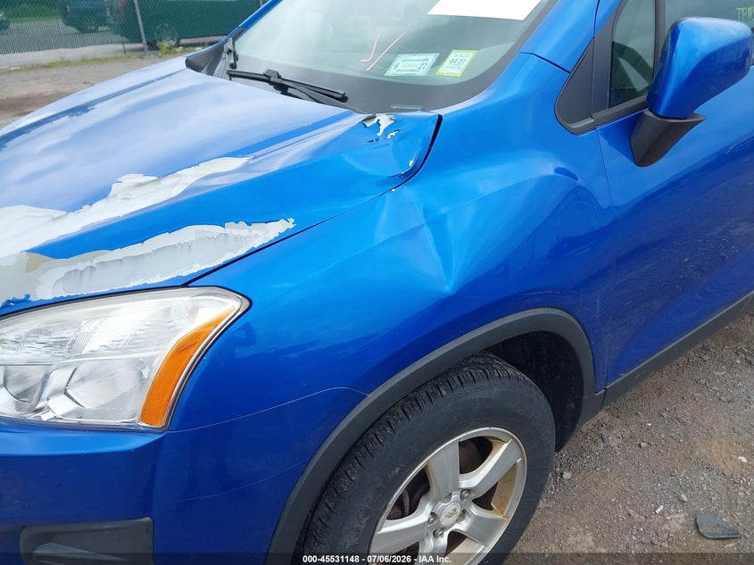 2016 Chevrolet Trax VIN KL7CJNSB4GB537312 IAAI salvage auction — FRONT & REAR, Mv-907A (New York), sold $475 on 2026-07-14 (photo 6)