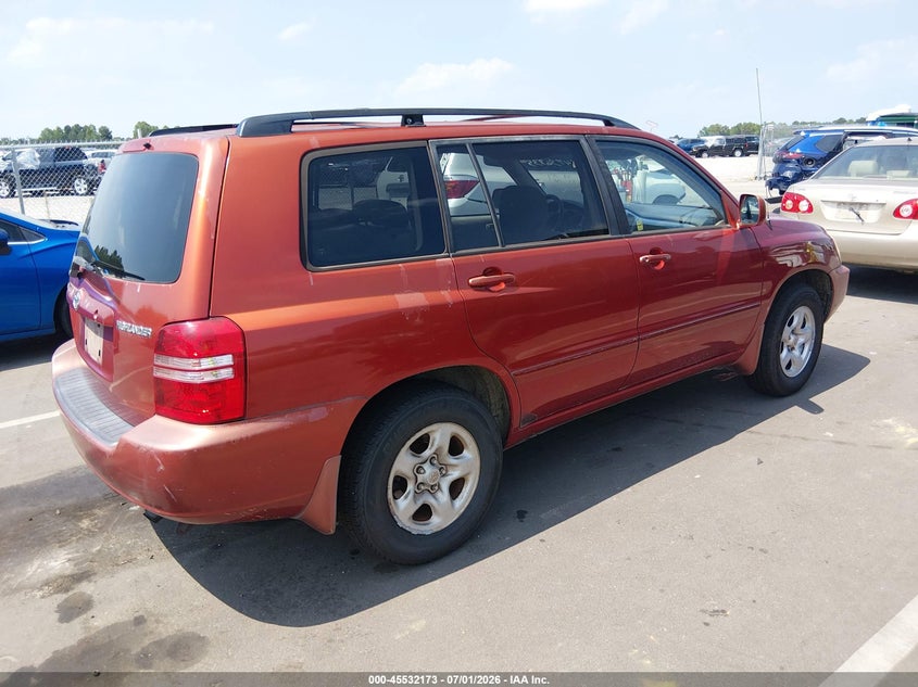 2002 Toyota Highlander VIN JTEGD21A220046482 IAAI salvage auction — NORMAL WEAR, Clear (North Carolina), sold $650 on 2026-07-15 (photo 4)