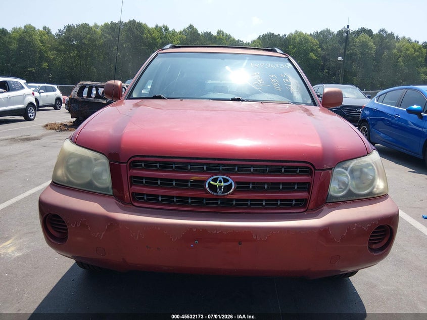 2002 Toyota Highlander VIN JTEGD21A220046482 IAAI salvage auction — NORMAL WEAR, Clear (North Carolina), sold $650 on 2026-07-15 (photo 6)