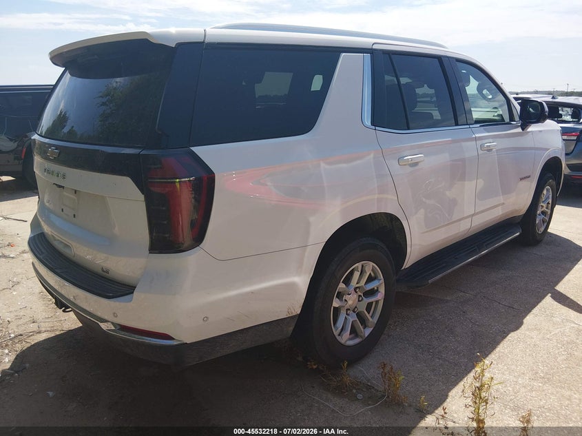 2025 Chevrolet Tahoe VIN 1GNS6NRD5SR185016 IAAI salvage auction — REAR END, Enterprise Vehicles Clear Only (Texas), sold $33,000 on 2026-07-29 (photo 4)