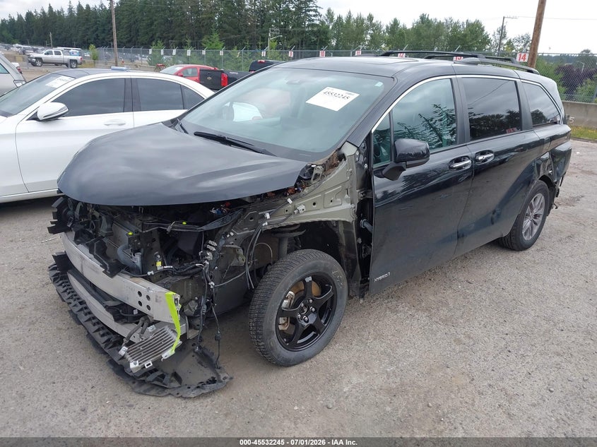 2021 Toyota Sienna VIN 5TDJSKFC4MS018449 IAAI salvage auction — FRONT & REAR, Salvage Title, sold $14,600 on 2026-07-22 (photo 2)