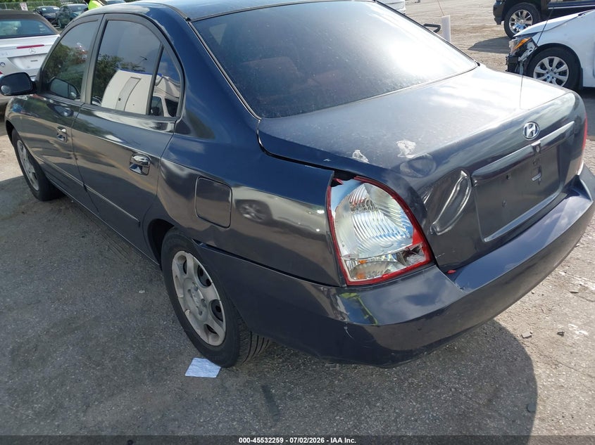2003 Hyundai Elantra VIN KMHDN45D83U608444 IAAI salvage auction — LEFT REAR, Rebuildable (Florida), sold $200 on 2026-07-20 (photo 6)