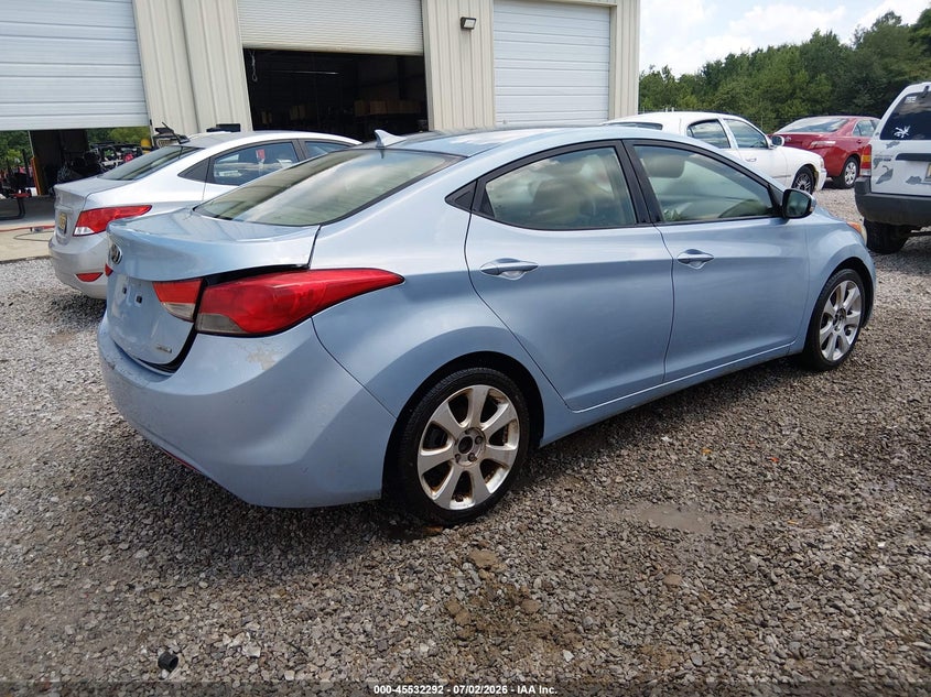 2011 Hyundai Elantra VIN KMHDH4AE2BU135743 IAAI salvage auction — NORMAL WEAR, Clear (Alabama), sold $25 on 2026-07-27 (photo 4)