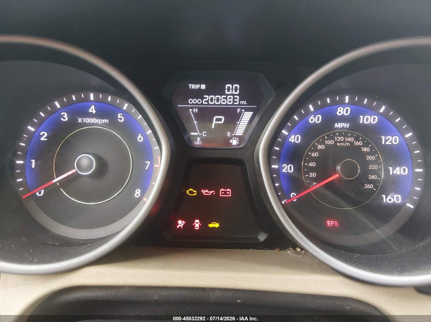 2011 Hyundai Elantra VIN KMHDH4AE2BU135743 IAAI salvage auction — NORMAL WEAR, Clear (Alabama), sold $25 on 2026-07-27 (photo 7)