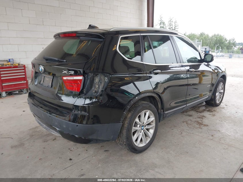 2012 BMW X3 VIN 5UXWX5C57CL722495 IAAI salvage auction — REAR END, Bill Of Sale (Washington), sold $1,650 on 2026-07-22 (photo 4)