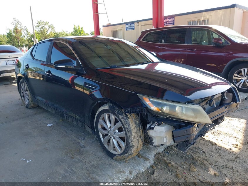 2014 Kia Optima VIN 5XXGN4A76EG265966 IAAI salvage auction — FRONT END, Rebuildable (Florida), sold $550 on 2026-07-22 (photo 1)