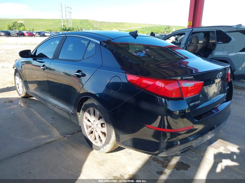 2014 Kia Optima VIN 5XXGN4A76EG265966 IAAI salvage auction — FRONT END, Rebuildable (Florida), sold $550 on 2026-07-22 (photo 3)