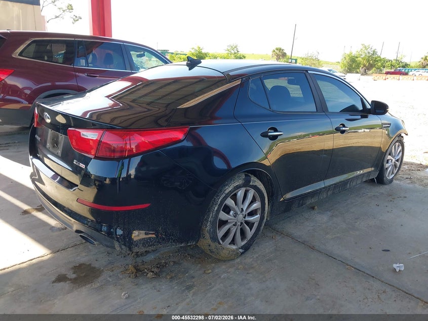 2014 Kia Optima VIN 5XXGN4A76EG265966 IAAI salvage auction — FRONT END, Rebuildable (Florida), sold $550 on 2026-07-22 (photo 4)