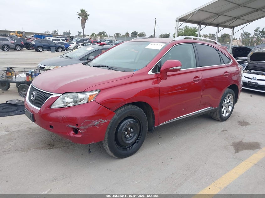2010 Lexus Rx VIN JTJZK1BA9A2409470 IAAI salvage auction — LEFT FRONT, Salvage (California), sold $4,200 on 2026-07-19 (photo 2)