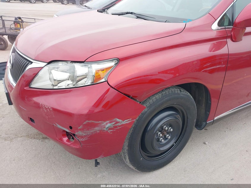2010 Lexus Rx VIN JTJZK1BA9A2409470 IAAI salvage auction — LEFT FRONT, Salvage (California), sold $4,200 on 2026-07-19 (photo 6)