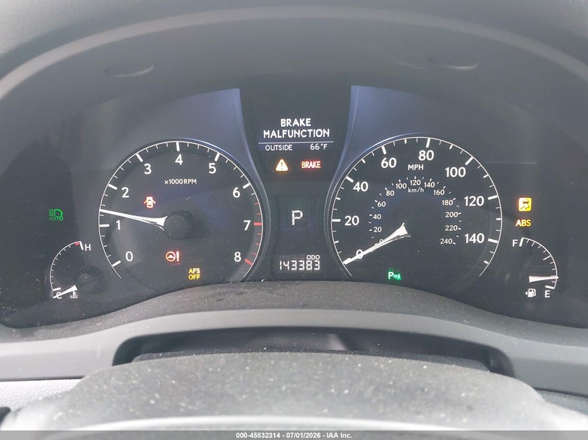 2010 Lexus Rx VIN JTJZK1BA9A2409470 IAAI salvage auction — LEFT FRONT, Salvage (California), sold $4,200 on 2026-07-19 (photo 7)