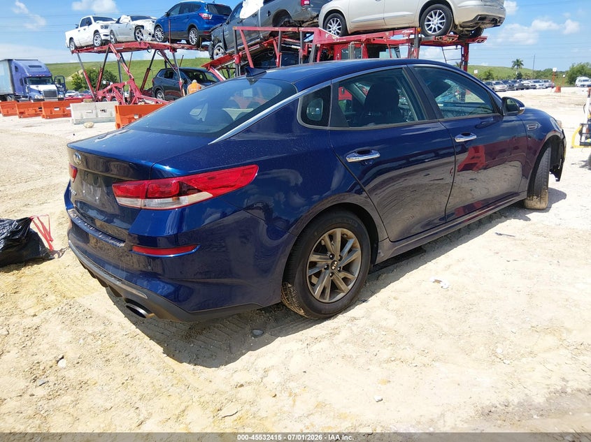 2019 Kia Optima VIN 5XXGT4L37KG277572 IAAI salvage auction — FRONT END, Rebuildable (Florida), sold $25 on 2026-07-28 (photo 4)
