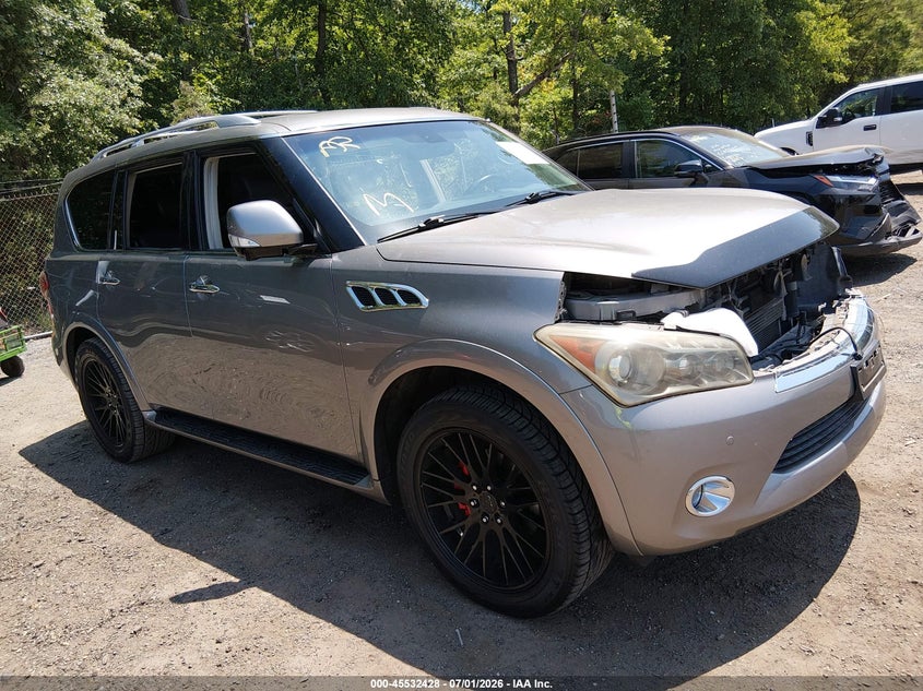 2012 Infiniti Qx56 VIN JN8AZ2NEXC9019637 IAAI salvage auction — FRONT END, Salvage Title, sold $525 on 2026-07-29 (photo 1)