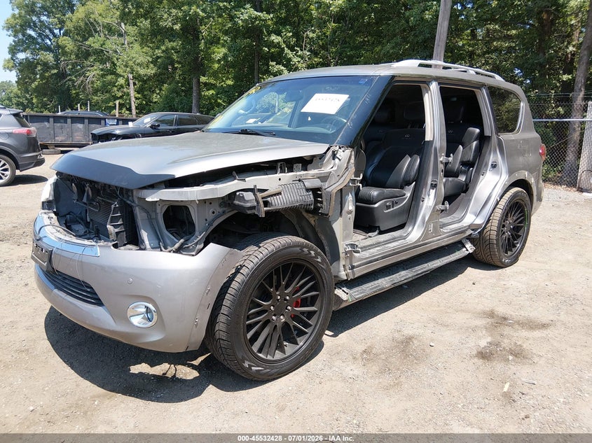 2012 Infiniti Qx56 VIN JN8AZ2NEXC9019637 IAAI salvage auction — FRONT END, Salvage Title, sold $525 on 2026-07-29 (photo 2)
