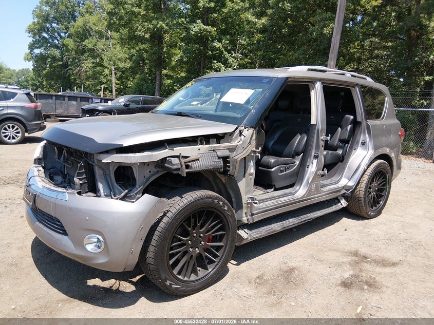 2012 Infiniti Qx56 VIN JN8AZ2NEXC9019637 IAAI salvage auction — FRONT END, Salvage Title, sold $525 on 2026-07-29 (photo 6)